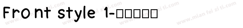 Front style 1字体转换